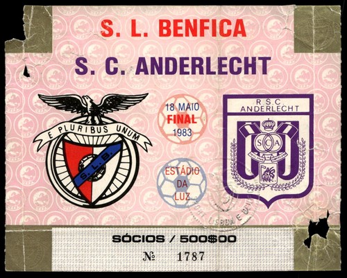 Ticket 1983 benfica rsc - ticket,