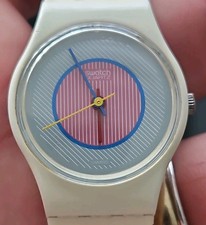 Swatch Raspberry LW107 1985 Standard Ladies Rare Vintage Swiss Quartz Watch 