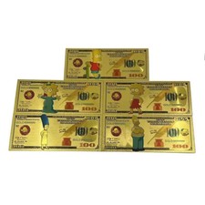 Pack of 5 24k Gold Foil Plated