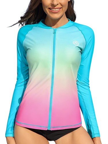 Attraco womens rash guard zip - attraco,