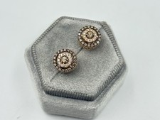 LeVian 14K Strawberry Rose Gold Chocolate & Vanilla Diamond Stud Earrings
