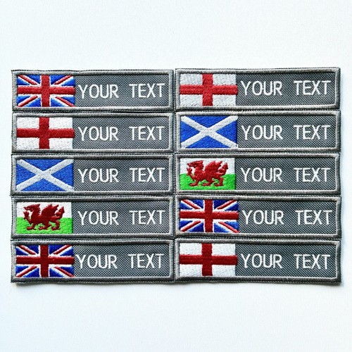 Personalised embroidered flag - embroidered,