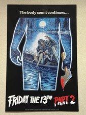 FRIDAY THE 13th PART 2 foil variant Spiros Angelikas Poster bottleneck Mondo int
