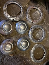 Set Four Original Chrysler 8" Hillman Imp Husky Chrome Hub Caps 1963-1976