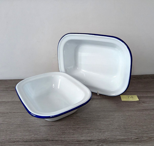 Enamel pie dishes - 2x,