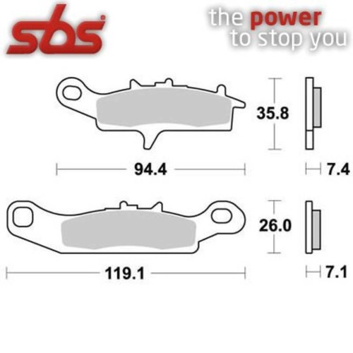 Pair brake pads sbs - pair, rsi