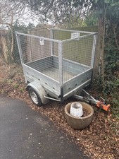 landscaping tipping trailer, good overall condition with mesh sides