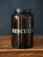 Vintage Amber Glass BISCUITS
