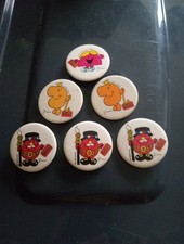 Vintage Beefater Mr Men Pin Badges