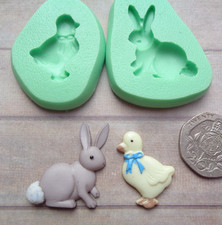 2x MINI CRAFT MOULD: Bunny