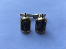 RARE VINTAGE BULLNOSE MORRIS RADIATOR SHAPED SILVER&GILT PROMOTIONAL CUFFLINKS
