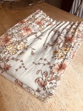 Vintage Curtains floral pure cotton 1970s  width 66" each panel by 84" drop
