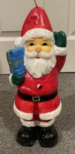 Vintage Santa Claus Wax Candle 12" Tall Christmas Decoration