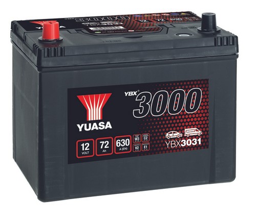 Yuasa car battery 12v - yuasa, 72ah