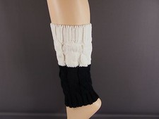 Cream Black cable knit sweater