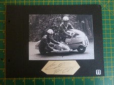 Max Deubel Autograph Classic BMW Sidecar Motorcycle Racing Isle of Man IOM TT