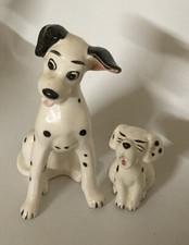 Vintage Disney 101 Dalmations Figurine Japan & Pup. Unmarked Dog & Butterfly.