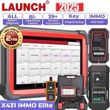 2025 LAUNCH X431 IMMO Elite Car Diagnostic Tool OBD2 Scanner ABS Key Programming
