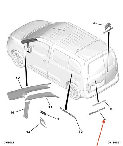 Citroen berlingo boot lid - boot,