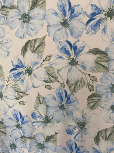 Blue floral lycra swimwear - blue,