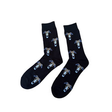 WHIPPET NAVY BLUE SOCKS DOG