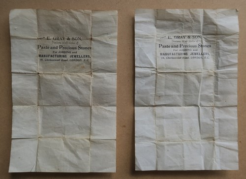 Two antique jeweller - antique, paper