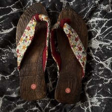 Japanese Geta Wooden Clogs Women Flip Flops Slippers Thick Bottom Cosplay new