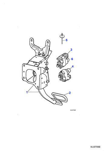 Jaguar genuine brake pedal pad - genuine,