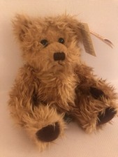 Russ Berrie ‘Gregory’ Teddy Bear Ribbon Bow Soft Plush Toy 9” & Tag
