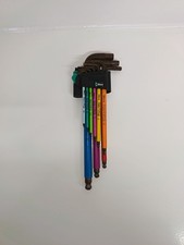 Wera 9pce Hex-Plus Multi-Colour Ball End Hex Allen Key Set & Holder