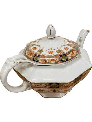 Antique ceramic teapot floral - antique,
