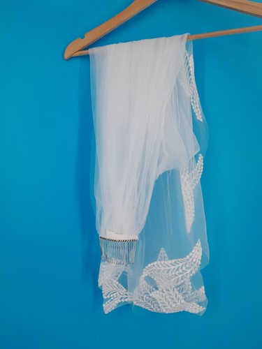 Bridal wedding veil ivory lace - bridal,