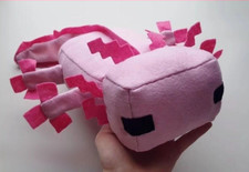 25cm Pink Axolotl Minecraft Plush Doll Rare Soft Plushie Animal Stuffed Toy ❤️