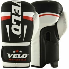 VELO Boxing Gloves Leather Boxing Gloves For Training Gym Muay Thai MMA Fighting