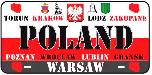 Poland license plate - poland,