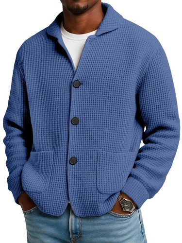 Mens waffle jacket casual - jacket,
