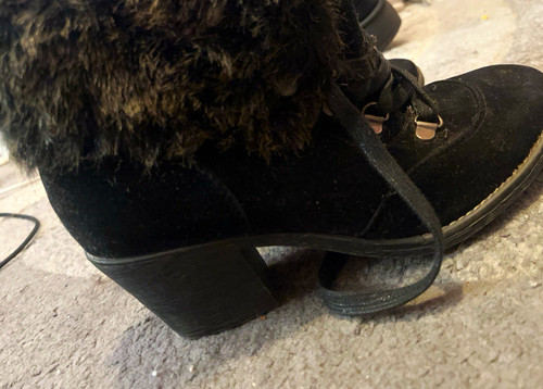 Tommy kate black suede faux - tommy,