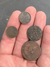 Two Georgian Coins & Two Victorian Half Farthings
