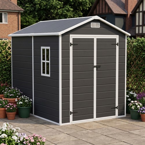6x8ft plastic garden shed - plastic,