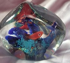 Vintage handmade art glass