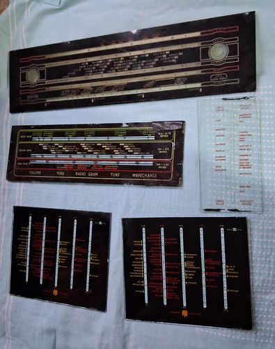 Lot vintage radio set glass - 5,