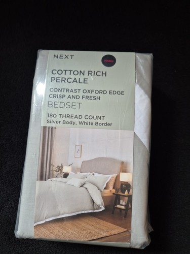 Next cotton rich percale - rich, grey