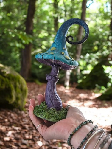 Teal mystical toadstool - mystical,