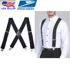 1 PC Mens Black Braces