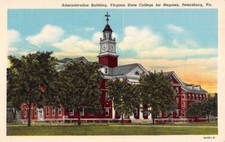 Petersburg Virginia State College Admin Bldg Antique Postcard K102751