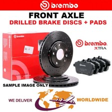 BREMBO Drilled Front DISCS + PADS for SKODA OCTAVIA Combi 2.0TDi 4x4 2012-on