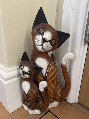 Set two wooden cats - set, of