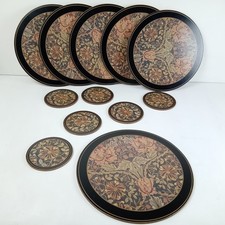 Pimpernel Honeysuckle William Morris Set of 6 Placemats and 6  Coasters