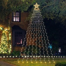 The Christmas Workshop Shooting Star Christmas Lights/Warm & Bright White LEDs/