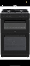 Argos Used (NEW) BUSH CTFS60DFCB 60cm DOUBLE OVEN Dual Fuel Cooker - Black